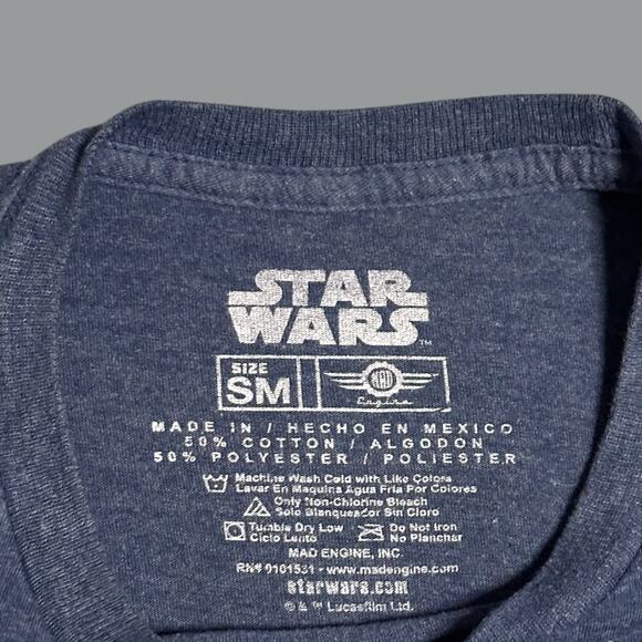Vintage Star Wars Men’s Classic Blue Graphic T-Shirt - Small - Picture 3 of 3